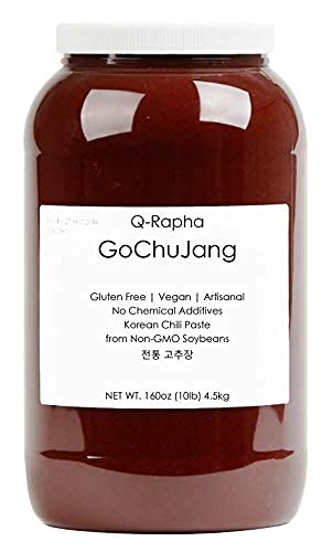 Q-Rapha Premium Korean Gochujang (Chili Paste), Gluten-free, Non-GMO, Unpasteurized Artisanal (1 Gallon)