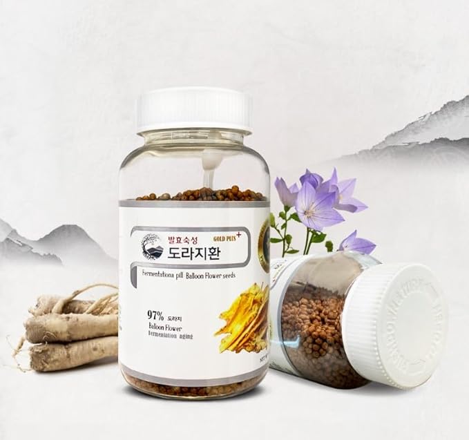 JH Fermented Bellflower Root Granules – 270g Jar with Spoon | 97% Korean Aged Doraji (3+ Years), Naturally Fermented & Aged, No Additives, 도라지환 9.52oz