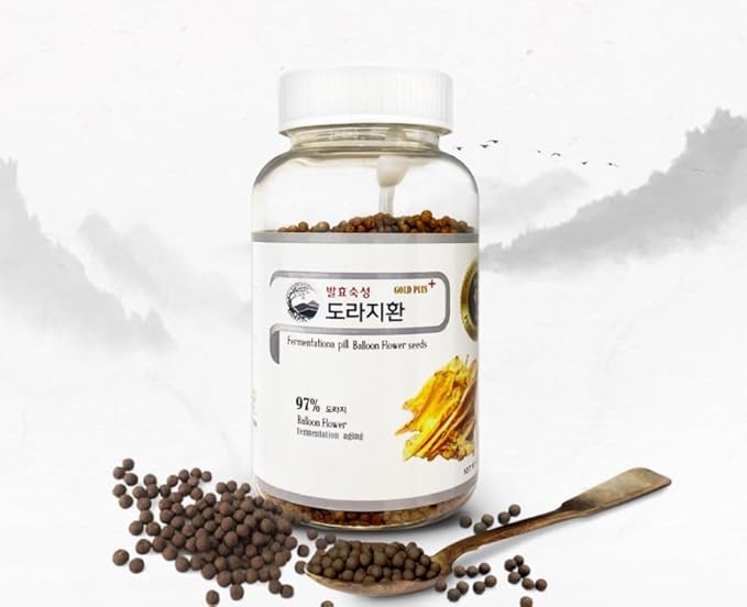 JH Fermented Bellflower Root Granules – 270g Jar with Spoon | 97% Korean Aged Doraji (3+ Years), Naturally Fermented & Aged, No Additives, 도라지환 9.52oz