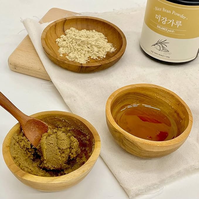 BALANCE PICK Natural Rice Bran Powder 4.23oz - Product of Korea 미강가루/쌀겨 천연팩