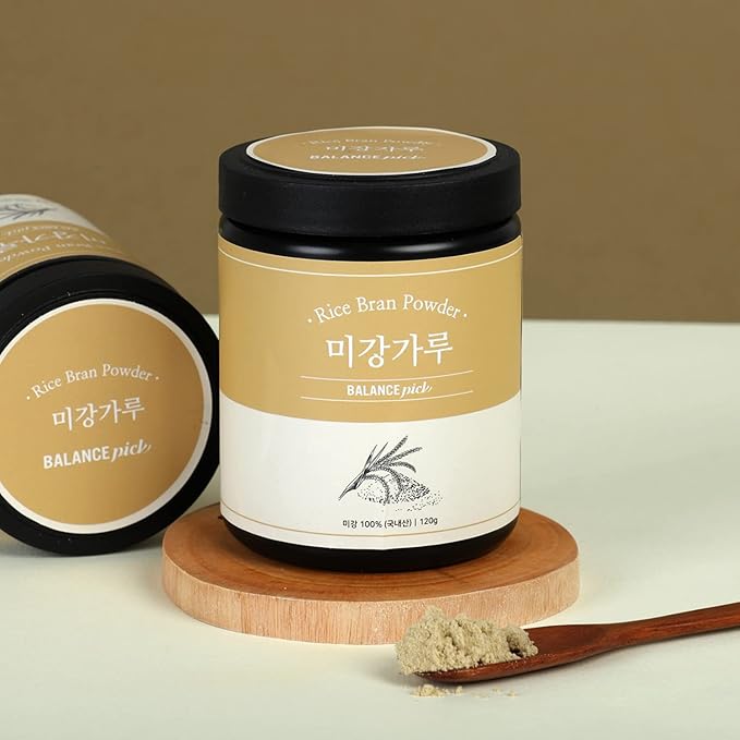BALANCE PICK Natural Rice Bran Powder 4.23oz - Product of Korea 미강가루/쌀겨 천연팩
