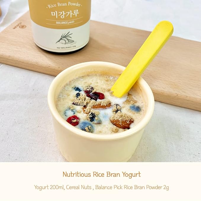 BALANCE PICK Natural Rice Bran Powder 4.23oz - Product of Korea 미강가루/쌀겨 천연팩