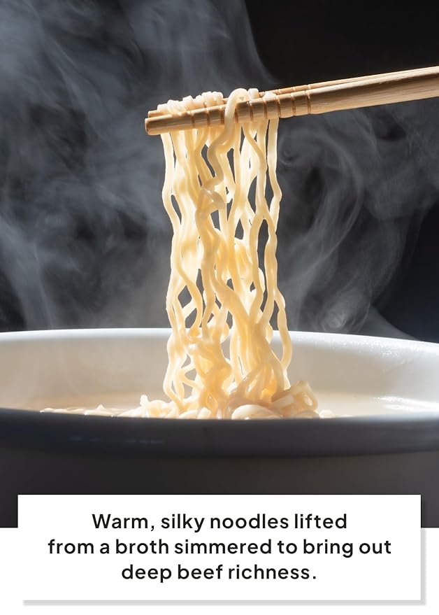 Korean Food Paldo Gomtang Noodle Soup, 5 Pack (3.6oz Each) – Instant Korean-Style Broth Ramen – Mild & Savory Gomtang Flavor with Chewy Noodles