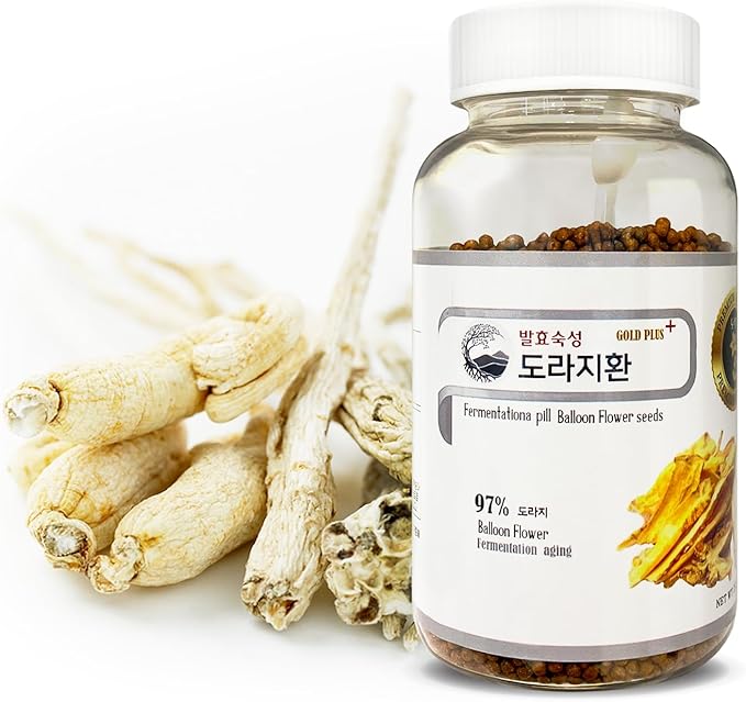JH Fermented Bellflower Root Granules – 270g Jar with Spoon | 97% Korean Aged Doraji (3+ Years), Naturally Fermented & Aged, No Additives, 도라지환 9.52oz