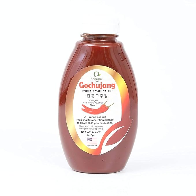 Q-Rapha Classic Korean Gochujang - GMO and Gluten free, Vegan (14.6oz)