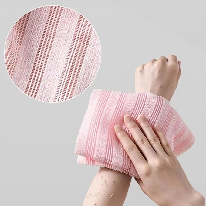 Exfoliating Shower Towel,Premium Scrub Wash Cloth for Body Face,Quick Drying Durable and Gentle for Sensitive Skin,Travel Friendly. (1)