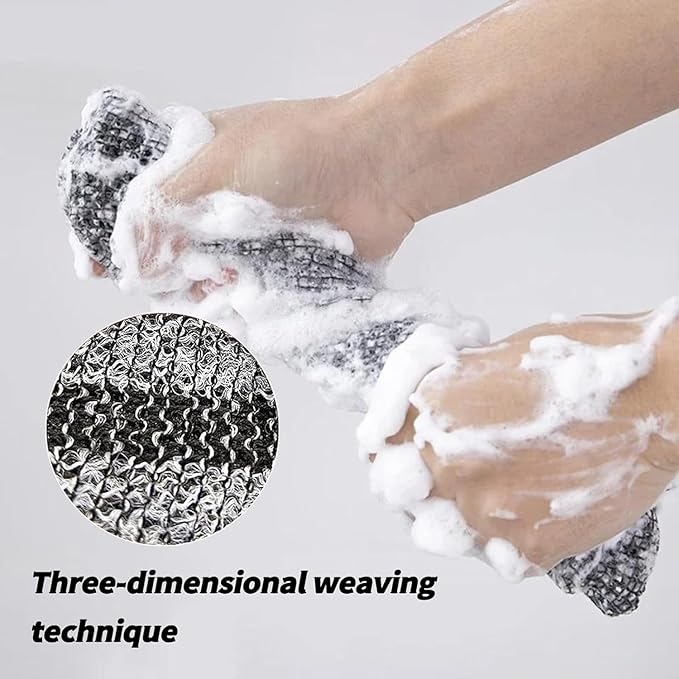 Exfoliating Shower Towel,Premium Scrub Wash Cloth for Body Face,Quick Drying Durable and Gentle for Sensitive Skin,Travel Friendly. (1)