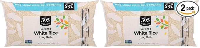 365 by Whole Foods Market, Enriched Long Grain White Rice, 80 Ounce (Pack of 2)