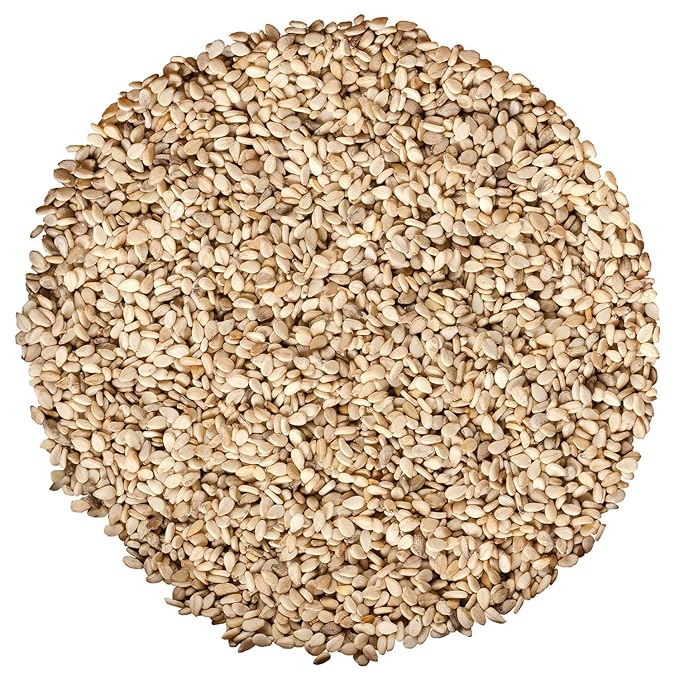 Food to Live Organic Unhulled Sesame Seeds, 1 Pound — Non-GMO, Whole Natural Raw White Sesame Seeds, Kosher, Vegan, Bulk, Rich in Dietary Fiber, Protein, & Iron. Crunchy Texture. Great for Baking.