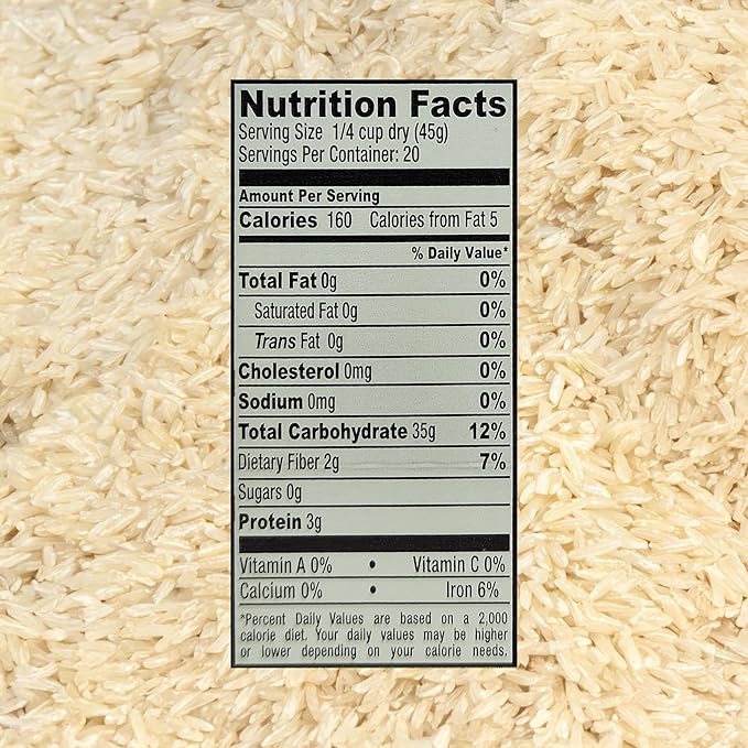 Golden Crown Organic Brown Jasmine Rice - 32 oz (2LB) | Naturally Aged Halal + Kosher, Extra Long Aromatic | Whole Grains From Thai HOM Mali, Non-GMO | Tasty and Delicious Flavorful Gluten-Free