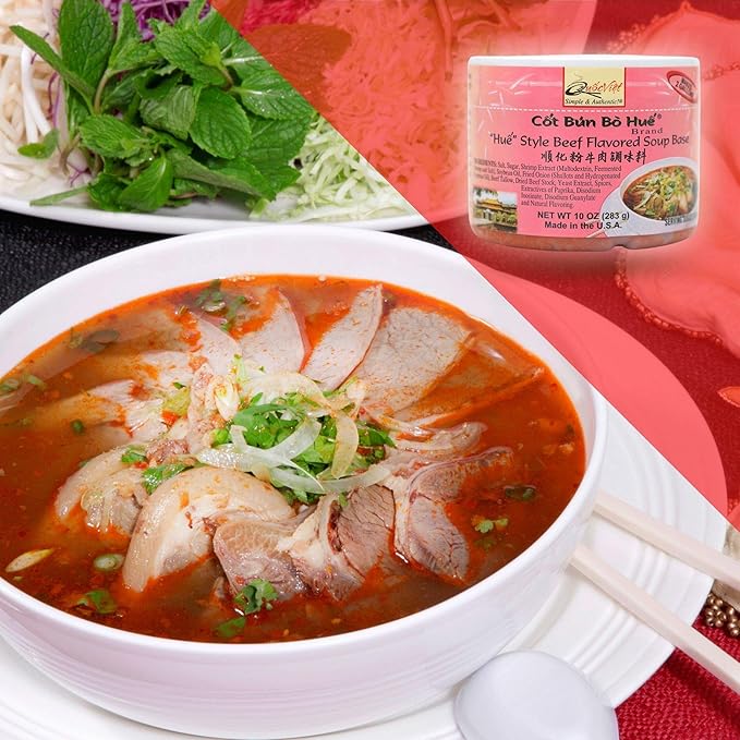 Quoc Viet Foods Cot Bun Bo Hue Style Beef Flavored Soup Base, 10 oz.