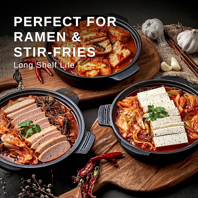 Spicy Premium Kimchi Cabbage Napa [ MINI Pouch Pack of 8] - [Extra Spicy] - (Gluten Free) | 0 Fat/ 0 Sugar/ 0 Cholesterol | Fermented Kimchi | Long Shelf Life | Perfect for Ramen & Stir-Fries - JONGGA